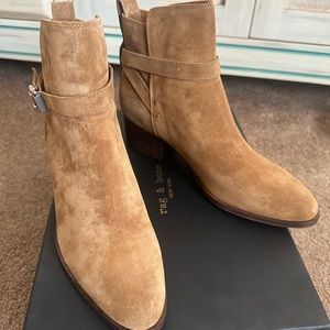 RAG AND BONE NWT WALKER BUCKLE BOOT IN GOLDEN BROWN